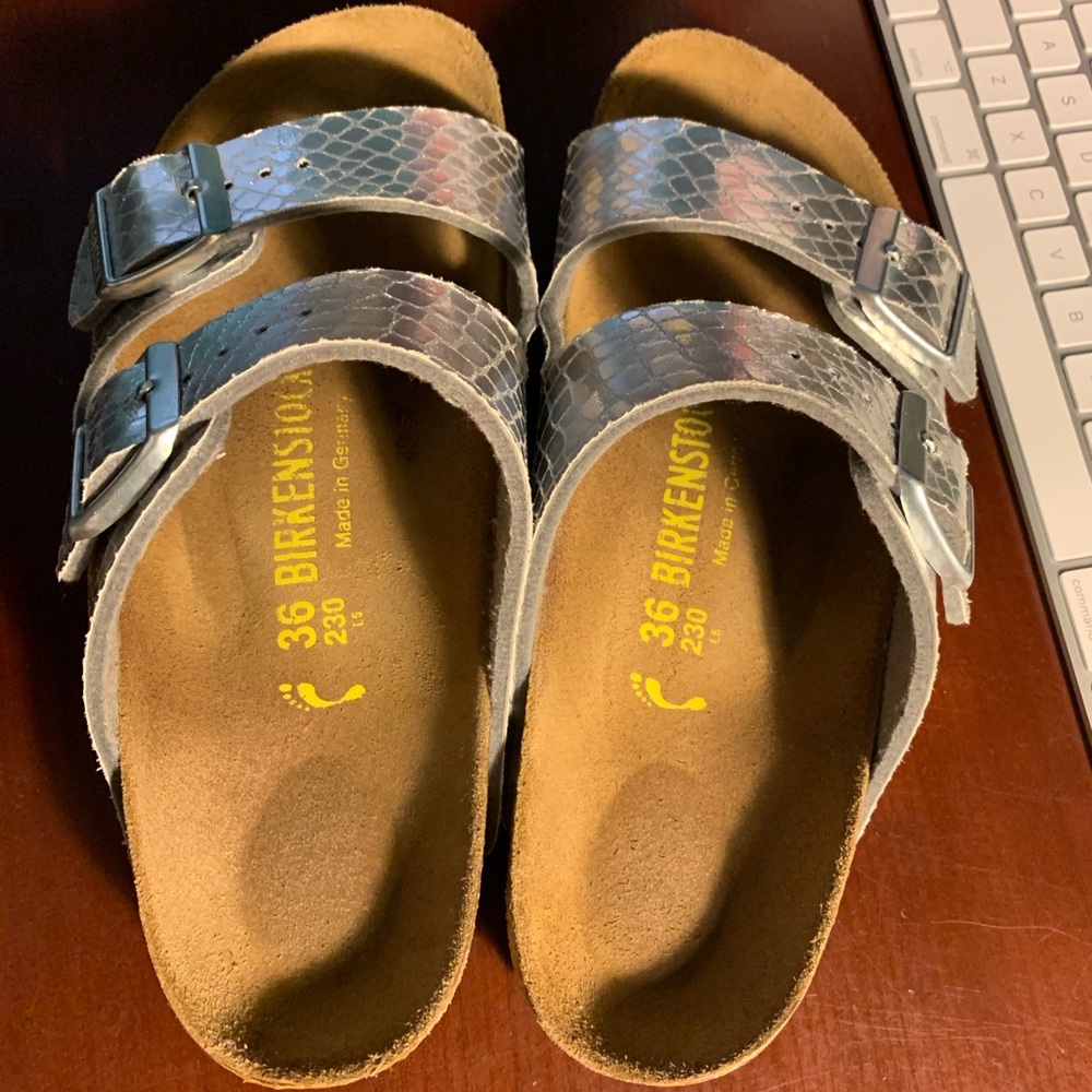 Birkenstock Metallica Snake Silver Arizona’s
